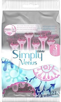 Фото Gillette Venus станок для гоління Simply 3 одноразовий 12 шт