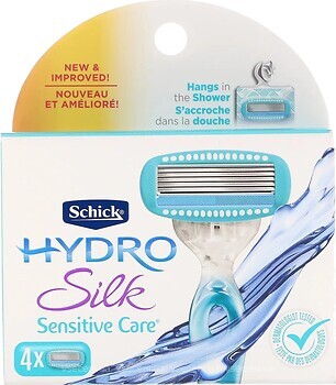 Фото Wilkinson Sword (Schick) змінні картриджі HYDRO Silk Sensitive жіночі 4 шт