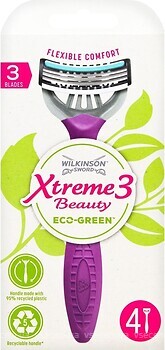 Фото Wilkinson Sword (Schick) станок для гоління Xtreme3 Beauty Eco Green одноразовий жіночий 4 шт