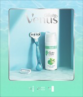 Фото Gillette Venus подарунковий набір Smooth з 2 змінними картриджами і гелем Satin Care 75 мл