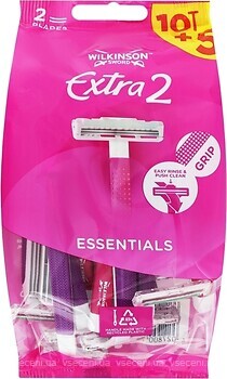 Фото Wilkinson Sword (Schick) станок для гоління Extra 2 Essentials одноразовий жіночий 15 шт