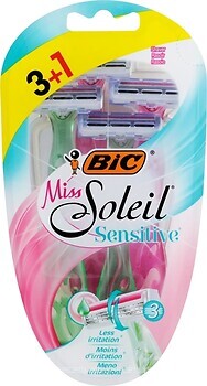Фото BIC станок для гоління Miss Soleil Sensitive одноразовий жіночий 4 шт