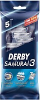 Фото Derby бритвенный станок Samurai 3 Platinum одноразовый 5 шт