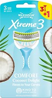 Фото Wilkinson Sword (Schick) станок для гоління Xtreme3 Coconut Delight жіночий одноразовий 4 шт