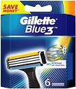 Фото Gillette змінні картриджі Blue 3 6 шт