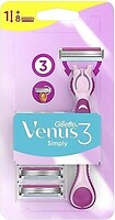 Фото Gillette Venus станок для гоління Simply 3 з 8 змінними картриджами