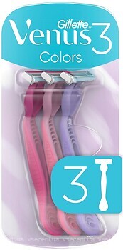 Фото Gillette Venus станок для гоління Colors одноразовий 3 шт