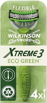 Фото Wilkinson Sword (Schick) станок для гоління Xtreme3 Sensitive Eco Green одноразовий 4 шт