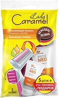 Фото Lady Caramel бритвенный станок одноразовый 5 шт + крем после бритья с пантенолом