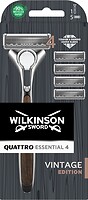 Фото Wilkinson Sword (Schick) станок для гоління Quattro Vintage Edition з 4 змінними картриджами