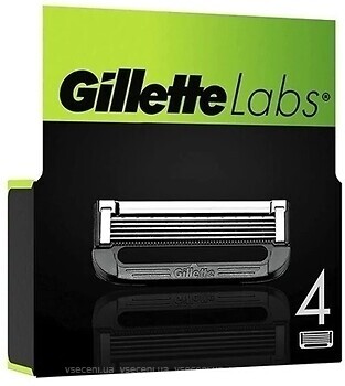 Фото Gillette змінні картриджі Labs 4 шт