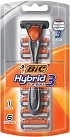 Фото BIC станок для гоління Hybrid 3 Comfort з 6 змінними картриджами