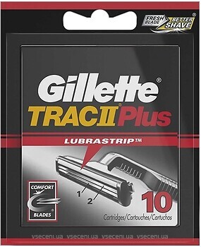 Фото Gillette змінні картриджі Trac II Plus 10 шт