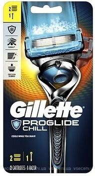 Фото Gillette станок для гоління ProGlide Chill з 2 змінними картриджами