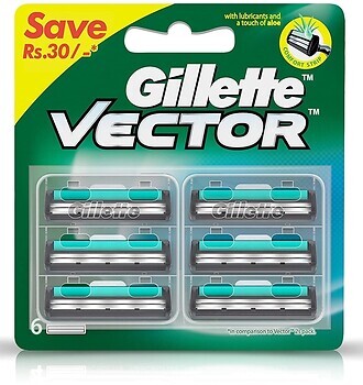Фото Gillette змінні картриджі Vector 6 шт