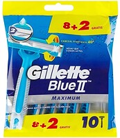 Фото Gillette бритвенный станок Blue 2 Maximum одноразовый 10 шт