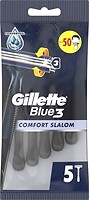 Фото Gillette станок для гоління Blue 3 Comfort Slalom одноразовий 5 шт