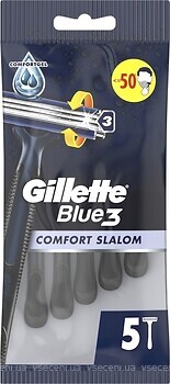 Фото Gillette станок для гоління Blue 3 Comfort Slalom одноразовий 5 шт