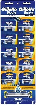 Фото Gillette станок для гоління Blue 3 Comfort одноразовий 10 шт