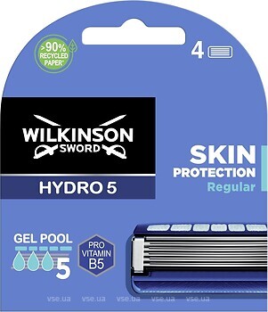 Фото Wilkinson Sword (Schick) сменные картриджи HYDRO 5 Skin Protection Regular 4 шт