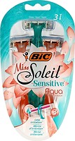 Фото BIC станок для гоління Miss Soleil Sensitive Aqua одноразовий жіночий 3 шт