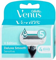 Фото Gillette Venus сменные картриджи V Edition Deluxe Smooth Sensitive 4 шт