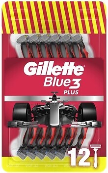 Фото Gillette станок для гоління Blue 3 Plus Red одноразовий 12 шт