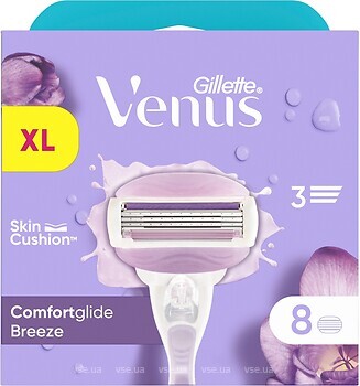 Фото Gillette Venus змінні картриджі Comfortglide Breeze XL 8 шт