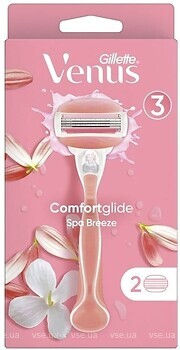 Фото Gillette Venus станок для гоління Comfortglide Spa Breeze з 2 змінними картриджами
