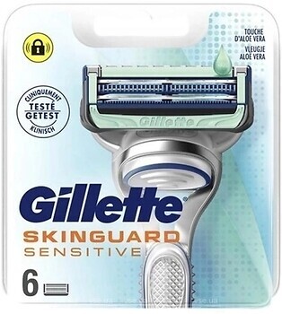 Фото Gillette змінні картриджі SkinGuard Sensitive Aloe Vera 6 шт