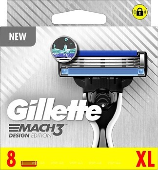 Фото Gillette змінні картриджі Mach 3 Design Edition 8 шт
