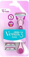 Фото Gillette Venus бритвенный станок Simply 3 с 4 сменными картриджами