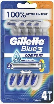 Фото Gillette станок для гоління Blue 3 Comfort одноразовий 4 шт