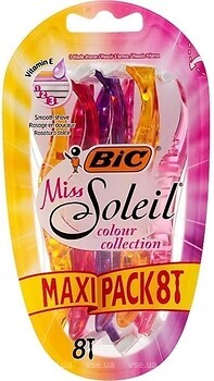 Фото BIC станок для гоління Miss Soleil colour collection одноразовий жіночий 8 шт