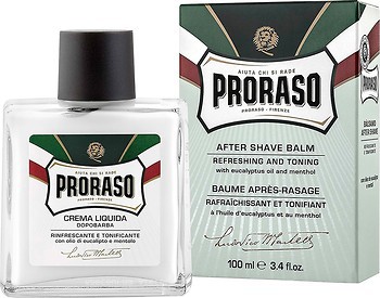 Фото Proraso бальзам после бритья Green Line с ментолом и эвкалиптом 100 мл