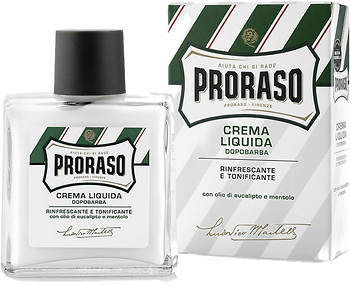 Фото Proraso крем после бритья Liquida Dopobarba с ментолом и эвкалиптом 100 мл