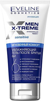 Фото Eveline Cosmetics гель після гоління Men Extreme Sensitive 6 в 1 зволожуючий 150 мл