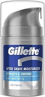 Фото Gillette бальзам после бритья Hydrates&Soothes 3в1 Spf 15 50мл