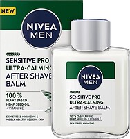 Фото Nivea Men бальзам після гоління Sensitive Pro Ultra-Calming з конопляною олією зволожуючий 100 мл