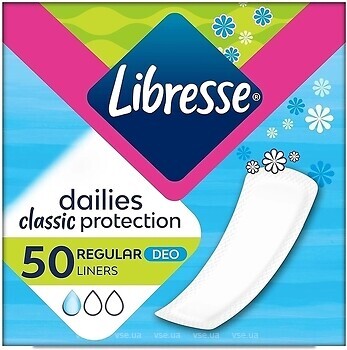 Фото Libresse Classic Pantyliners Regular Deo 50 шт