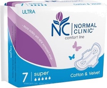 Фото Normal Clinic Cotton & Velvet Comfort Ultra Super 7 шт