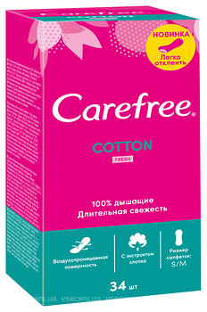 Фото Carefree With Cotton Extract Fresh 34 шт
