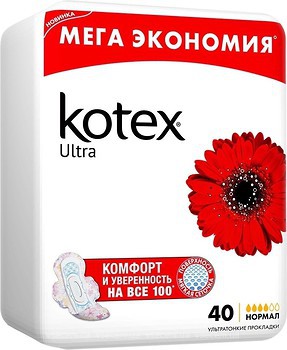 Фото Kotex Ultra Dry Quadro Normal 40 шт