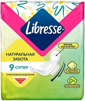 Фото Libresse Натуральна турбота Супер з крильцями 9 шт