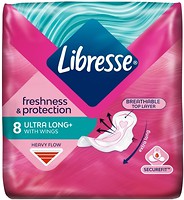 Фото Libresse Freshness & Protection Ultra Long з крильцями 8 шт
