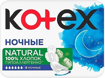 Фото Kotex Natural ночные 6 шт