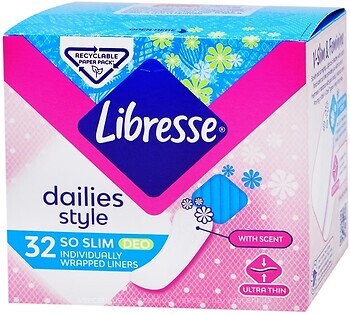 Фото Libresse Dailies Style So Slim Deo 32 шт