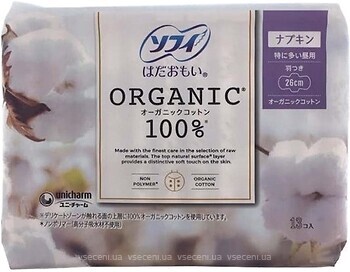 Фото Unicharm Sofy Organic Cotton 26 см 13 шт