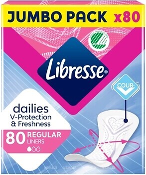 Фото Libresse Dailies V-Protection & Freshness Regular 80 шт