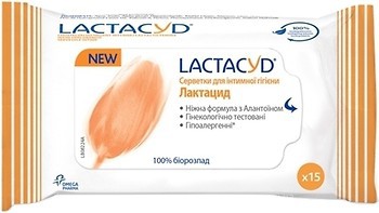 Фото Lactacyd вологі серветки для інтимної гігієни 15 шт